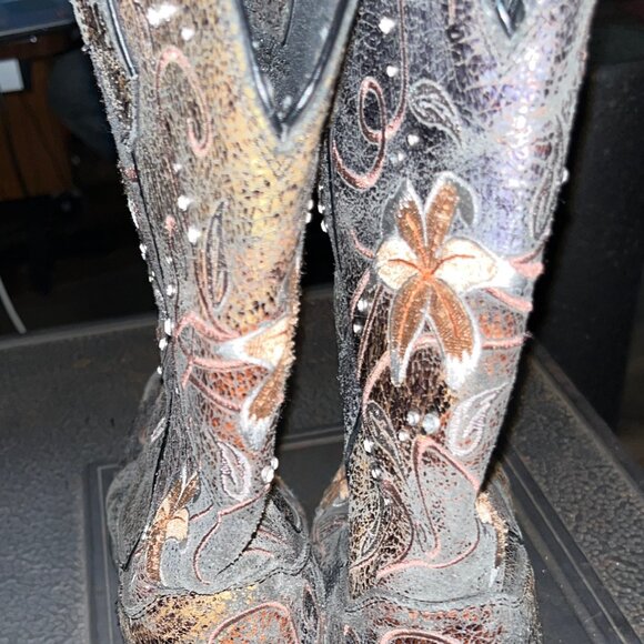 Crush™ by Durango® Women's Rhinestone Embroidered Western Boot Womens Size 10 - Picture 12 of 13